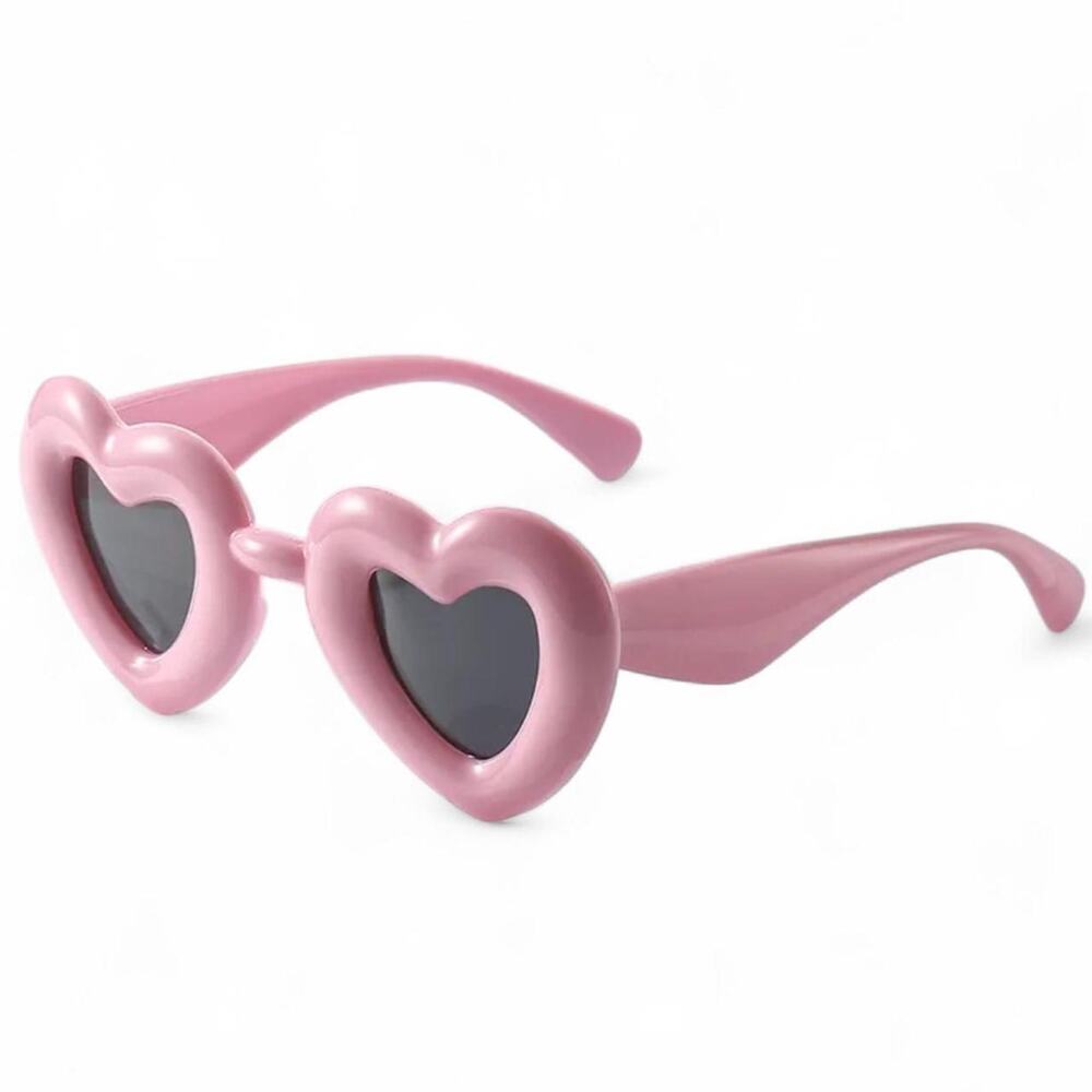 Wild Fable Pastel Pink Puffy Heart Sunglasses Kawaii Cutecore Cutegoth Glamour